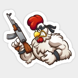 Tough chicken Sticker